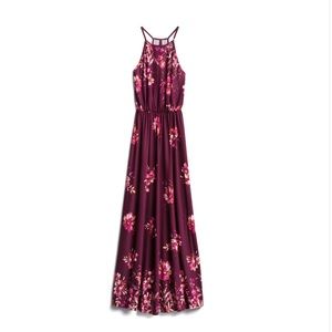 Maroon floral dress